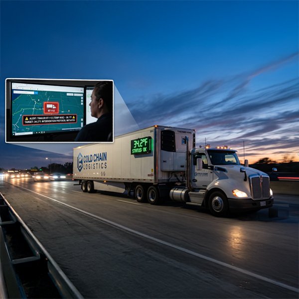 Truck on road
